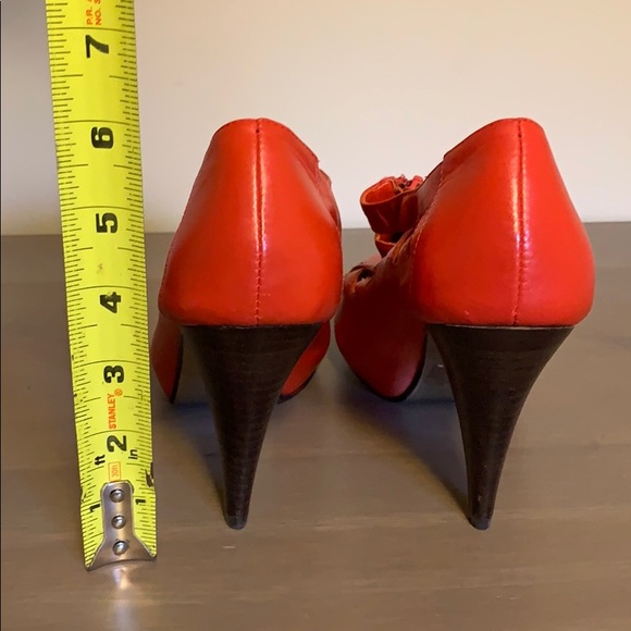 David Dixon Red Leather Heels - Women’s Size 7.5 - Picture 4 of 4